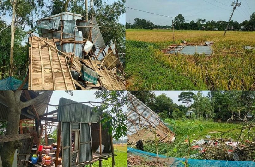 মুন্সীগঞ্জে কালবৈশাখীর ঝড়ে একাধিক গ্রাম বিধ্বস্ত