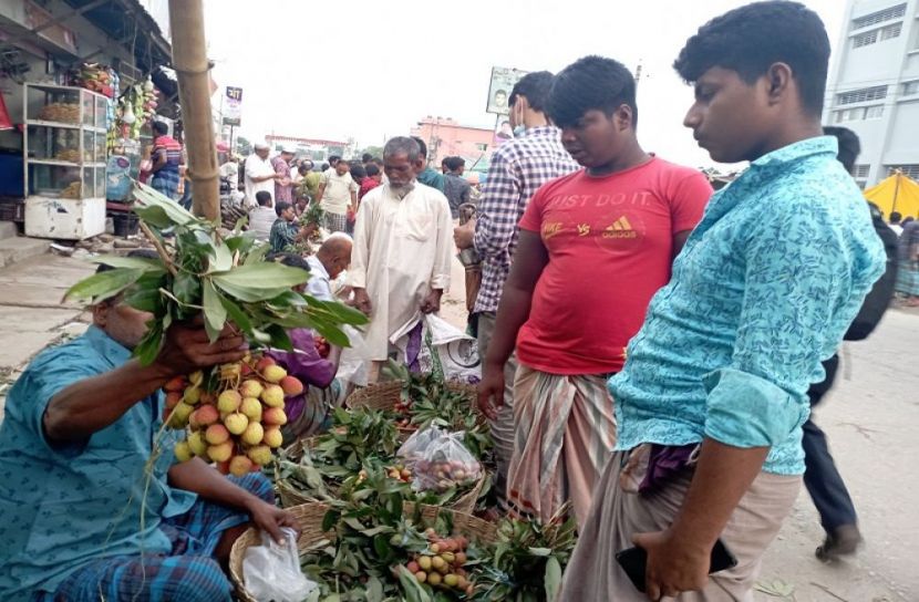 জমে উঠেছে মধু মাসের লিচুর বাজার 