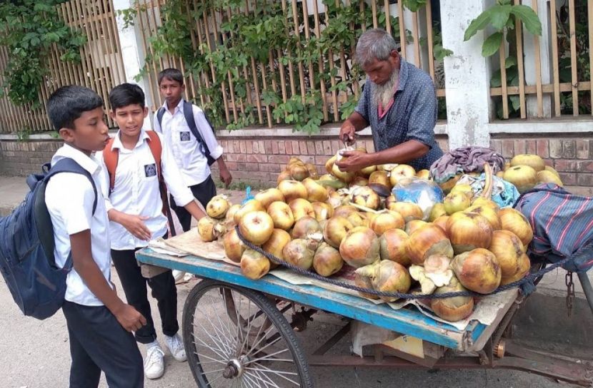 মাদারীপুরে তালের শাঁস বিক্রির হিড়িক