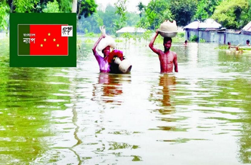 বানভাসি মানুষের পাশে দাঁড়াতে ন্যাপ'র আহ্বান