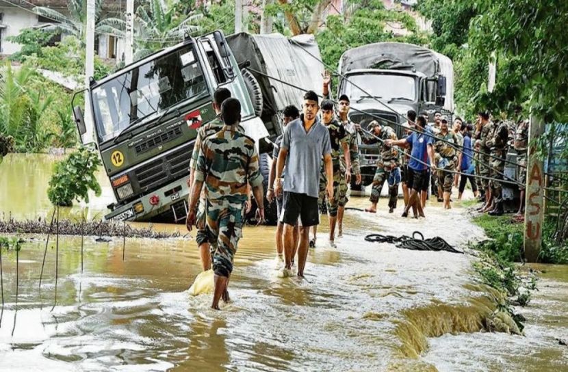 আসামে ভয়াবহ বন্যায় নিহত ২৫