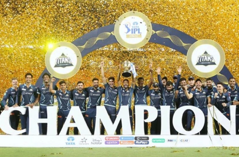 শিরোপা জিতে নিয়েছে হার্দিক পান্ডিয়ার গুজরাট টাইটান্স (ছবি: সংগৃহীত)