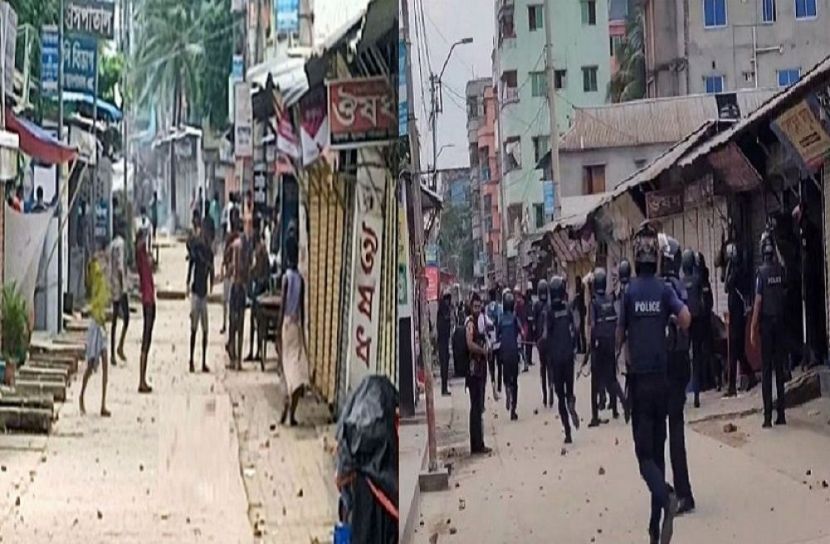 আদমজীতে পুলিশের সাথে সংঘর্ষে আহত ২০