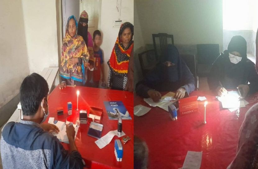 মোমবাতি জ্বালিয়ে সৈয়দপুর হাসপাতালে চলছে সেবা