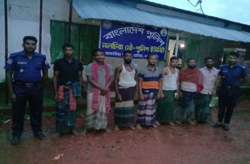 হাতিয়াতে ৭ জেলে গ্রেফতার