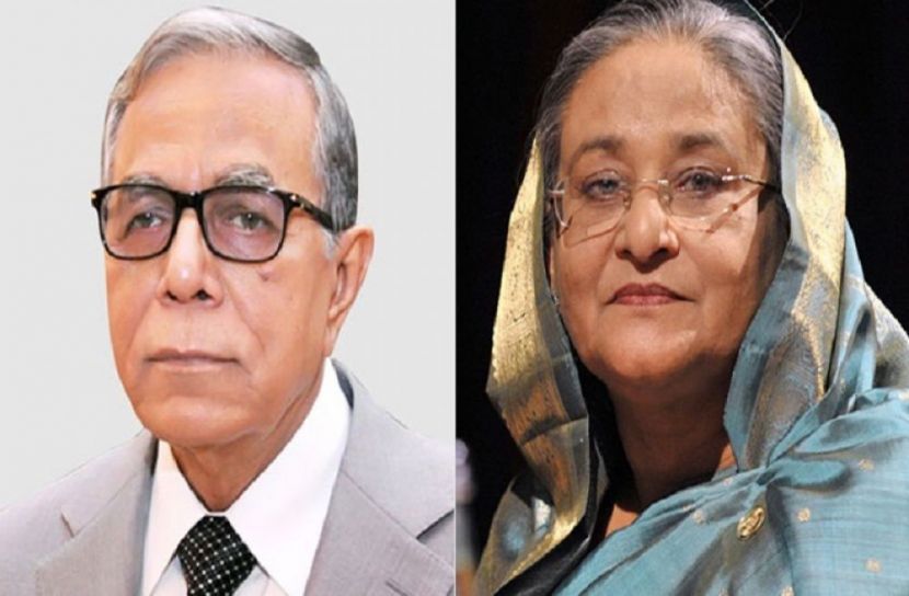 রাষ্ট্রপতি মো. আবদুল হামিদ এবং প্রধানমন্ত্রী শেখ হাসিনা। (ফাইল ছবি)