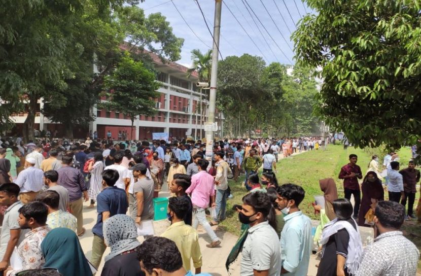 ‘সি’ ইউনিটের পরীক্ষার মধ্য দিয়ে রাবিতে ভর্তি পরীক্ষা শুরু