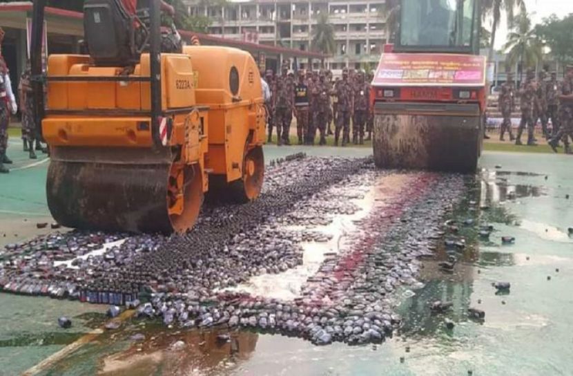 ফেনীতে ১৬ কোটি টাকার মাদক ধ্বংস