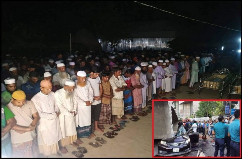 উত্তরায় নিহত ৪ জনের দাফন সম্পন্ন