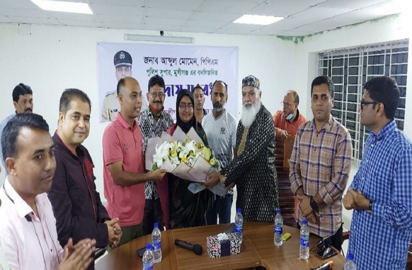 পুলিশ সুপারকে বিদায় সংবর্ধনা