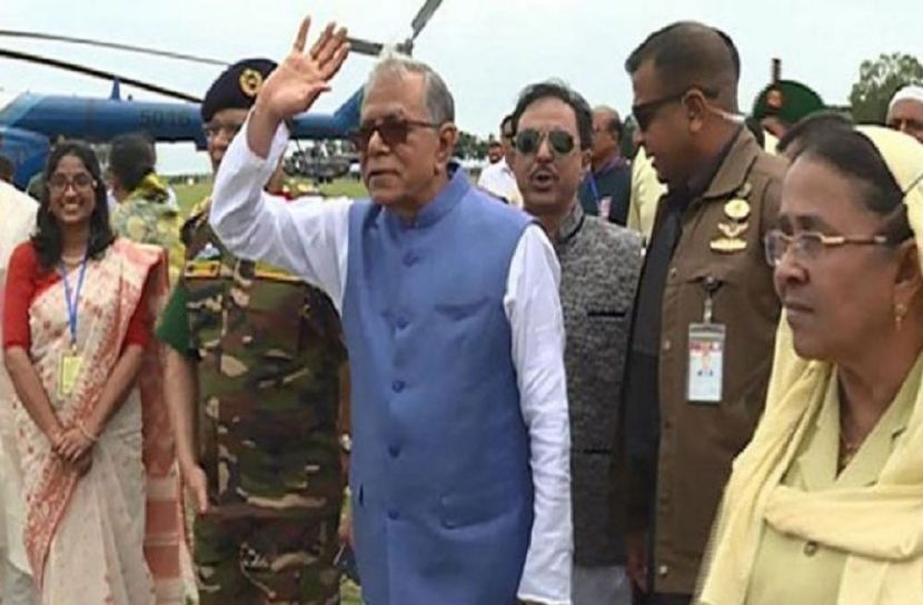 চার দিনের সফরে মিঠামইনে রাষ্ট্রপতি