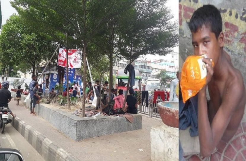 ভয়ঙ্কর ড্যান্ডি নেশার ছোবলে পথশিশু