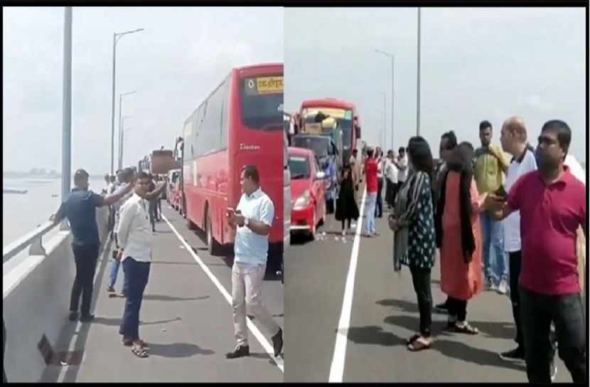 পদ্মা সেতুতে সেলফি তুলার হিড়িক