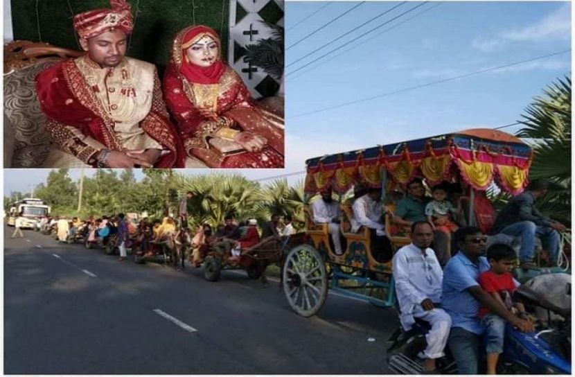 পলাশবাড়ীতে নবাবী সাজে বিয়ে সম্পন্ন