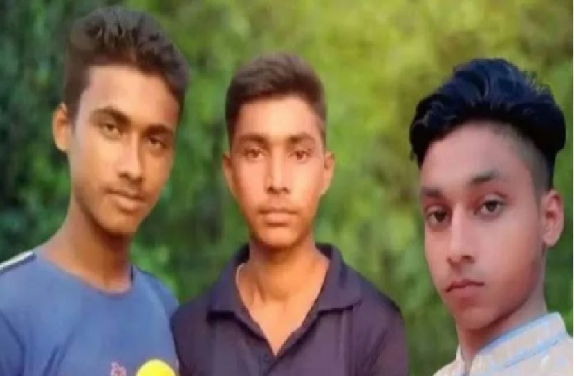 নিহত নাঈম খান ও শাকিল খানের মাঝখানে তাদের বন্ধু আহত রানা (ছবি: সংগৃহীত)