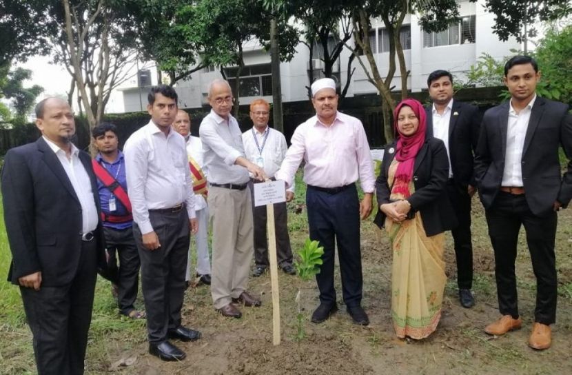 আদালত প্রাঙ্গনে বিচারপতির বৃক্ষরোপণ
