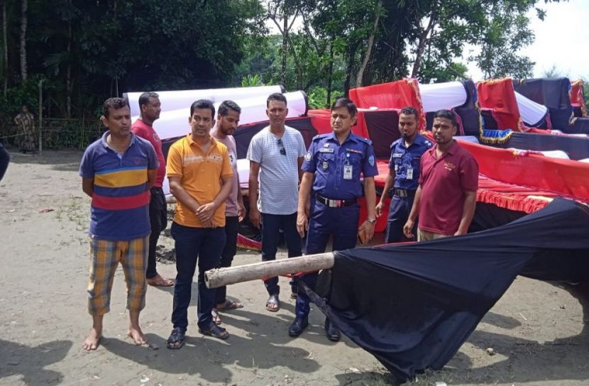 ঝড়ে লন্ডভন্ড দুর্গাপূজার মণ্ডপ