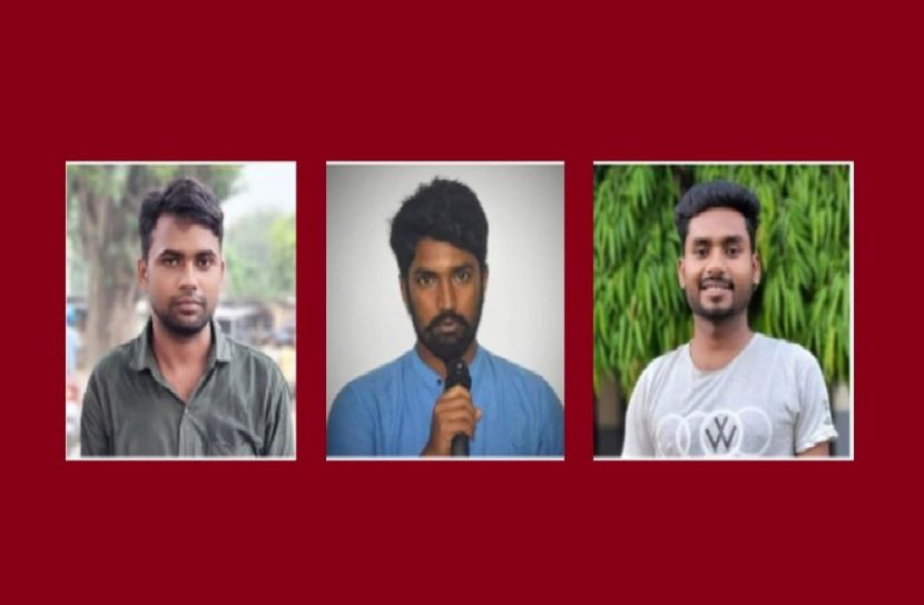 নিহত সাইদুর রহমান মুরাদ, তৌহিদুল ইসলাম ও শমরেষ কুমার। ছবি: সংগৃহীত