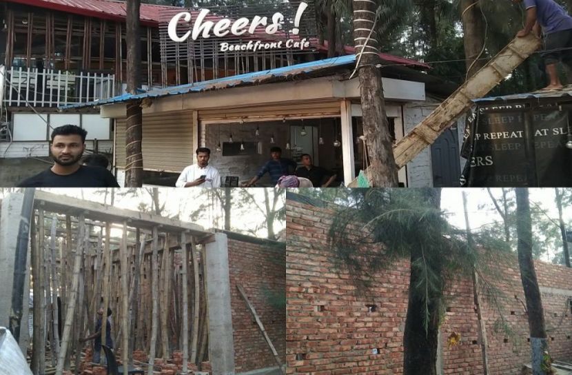 সুগন্ধায় বাতিলকৃত প্লটে অবৈধ স্থাপনা নির্মাণ