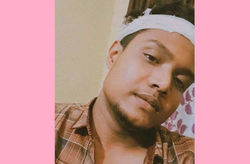 কিশোর গ্যাংয়ের হামলা আহত কলেজছাত্র হাসিব মাহমুদ দিপু। ছবি: সান নিউজ