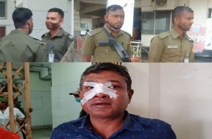 রোগীর স্বজনদের ওপর আনসার সদস্যের হামলা