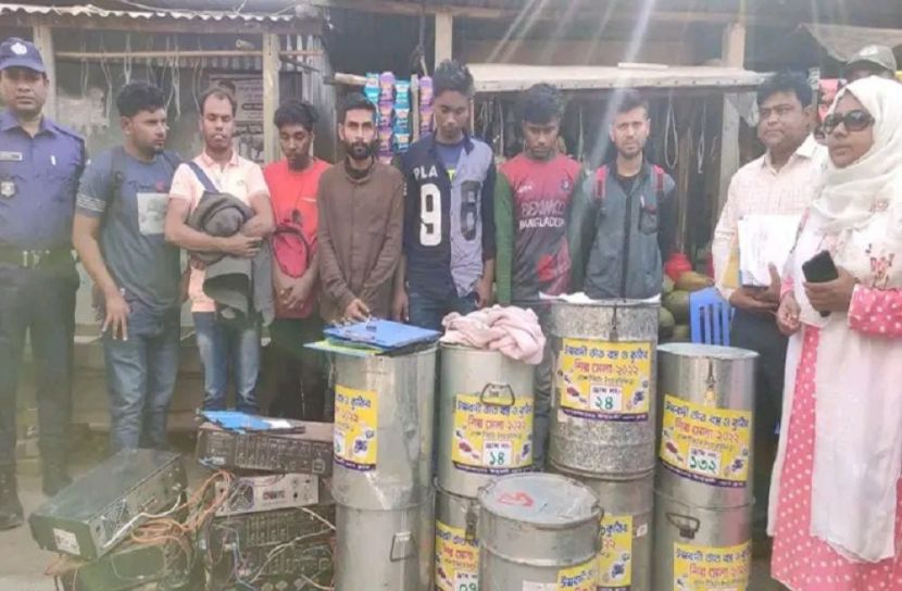 লটারীর টিকিট বিক্রির দায়ে ৭ জনের  কারাদণ্ড