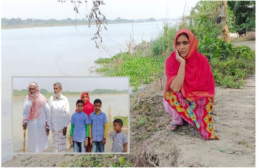 নদীর ভাঙ্গনে নিঃস্ব ঝুমকির পরিবার