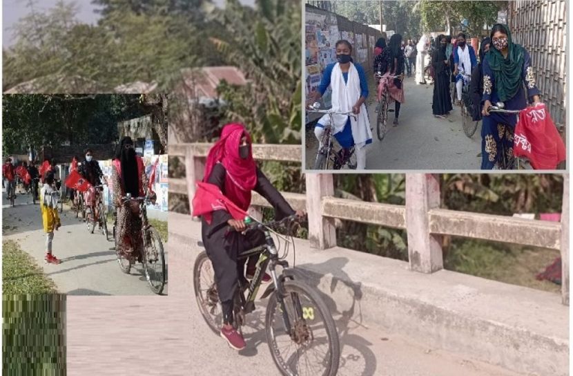 নারীর প্রতি সহিংসতা রোধে সাইকেল র‌্যালি। ( ছবি : সংগৃহিত)