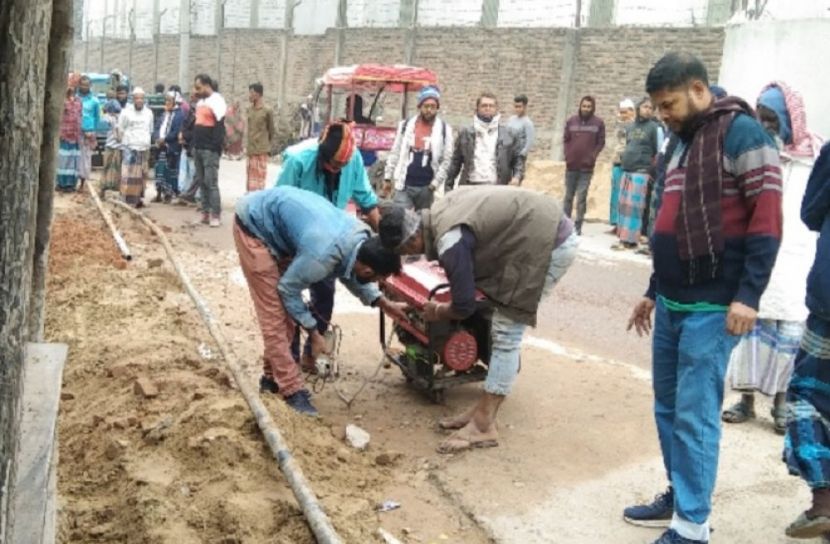 মুন্সীগঞ্জে অবৈধ গ্যাস লাইন বিচ্ছিন্ন