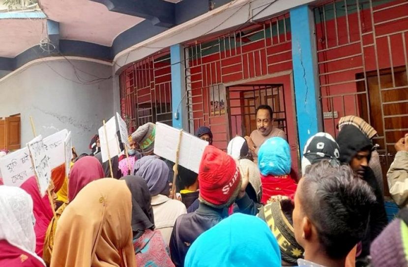 যুবলীগ সভাপতিকে গ্রেফতারের প্রতিবাদ