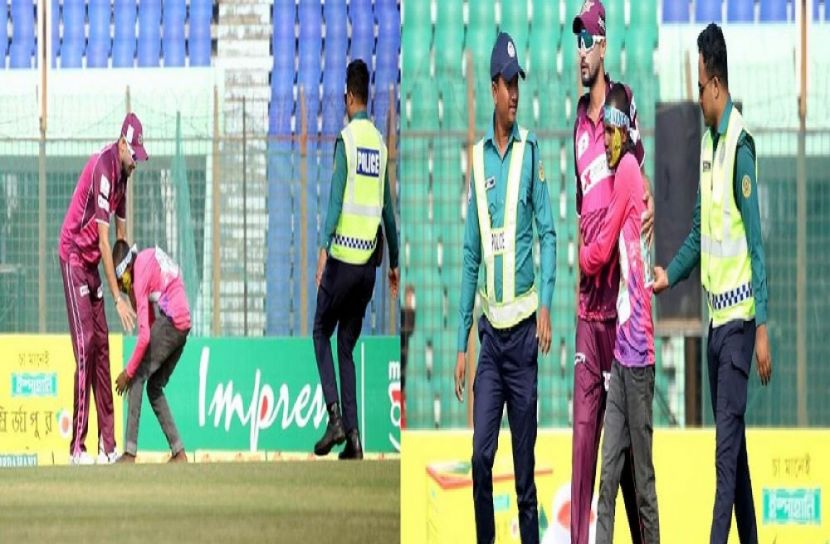 মাঠে ঢুকে মাশরাফিকে কুর্নিশ ভক্তের
