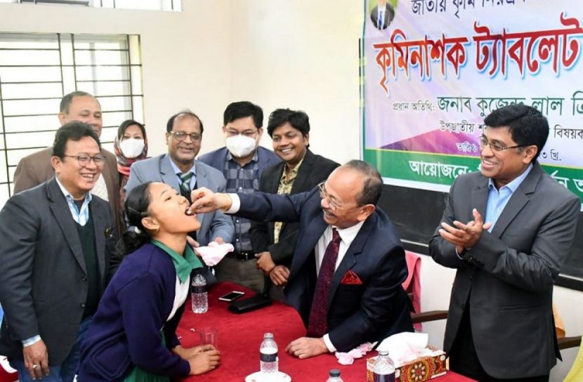 খাগড়াছড়িতে কৃমিনাশক ক্যাম্পেইন উদ্বোধন