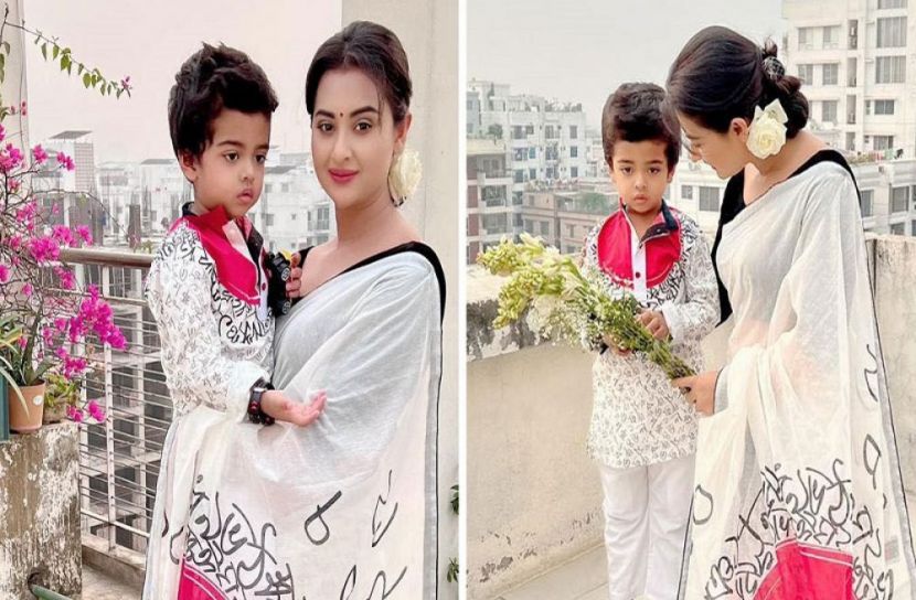 ভাষা শহীদদের বুবলী-বীরের শ্রদ্ধা