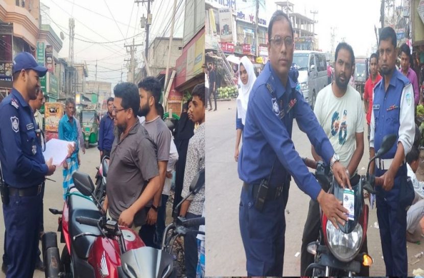 চালকদের সচেতন করলো ট্রাফিক পুলিশ!