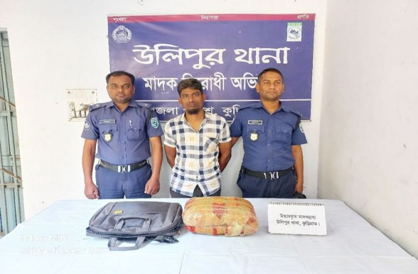 গাঁজাসহ মাদক ব্যবসায়ী আটক