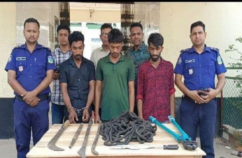 ভালুকায় ট্রাকসহ ৩ ডাকাত আটক