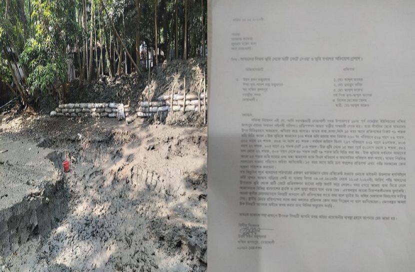 ইউপি সদস্যের বিরুদ্ধে মাটি কাটার অভিযোগ
