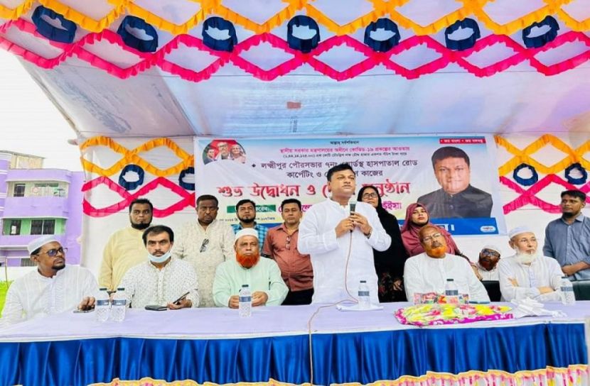 রাস্তা কার্পেটিং ও ড্রেন নির্মাণ কাজের উদ্বোধন
