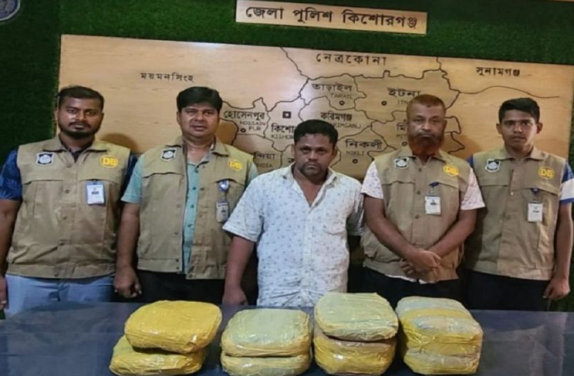 গাঁজাসহ মাদক ব্যবসায়ী গ্রেফতার