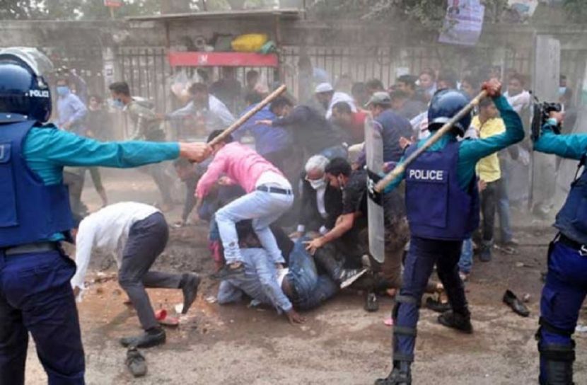 রাজধানীতে পুলিশ-বিএনপি সংঘর্ষ
