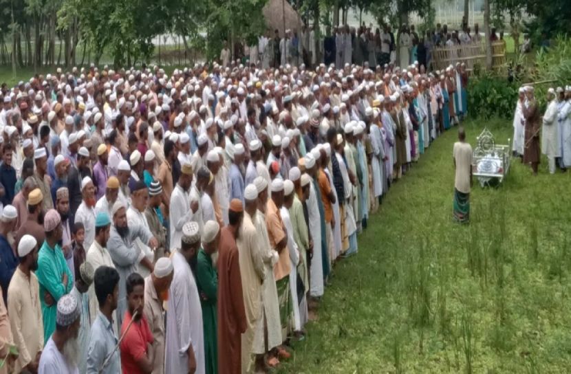 উলিপুরে শিক্ষক আজম আলীর জানাজা সম্পন্ন