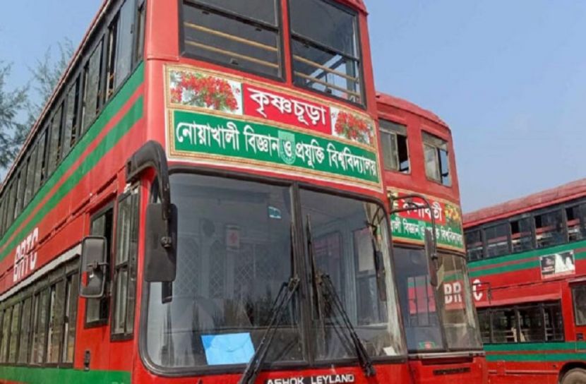 নোবিপ্রবির চলন্ত বাসে হামলা