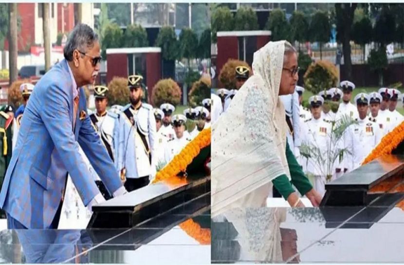 শিখা অনির্বাণে রাষ্ট্রপতি-প্রধানমন্ত্রীর শ্রদ্ধা