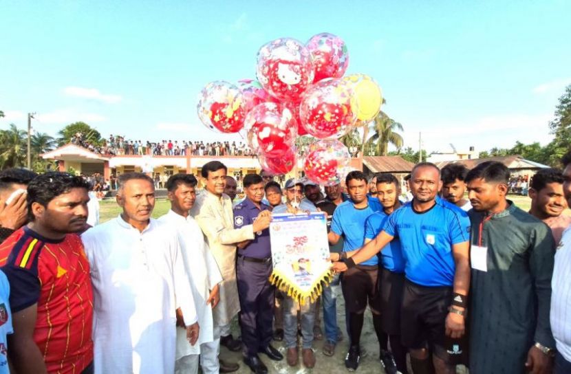 নোয়াখালীতে মাদক প্রতিরোধে ফুটবল উৎসব