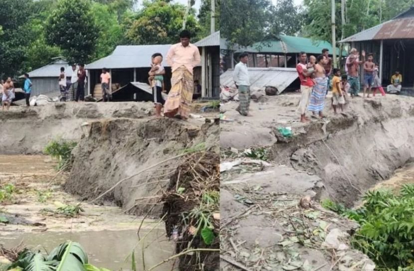 সুন্দরগঞ্জে নদীগর্ভে বিলিন হচ্ছে বসতভিটা